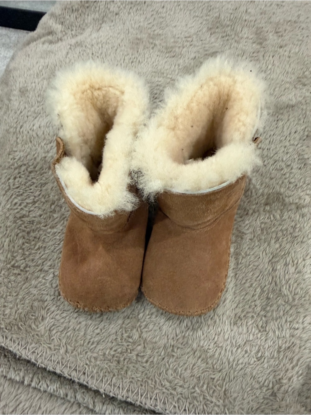 UGG Chestnut Baby Suede Shearling Booties